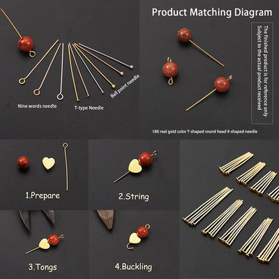 100Pcs Stainless Steel Flat Head Pins for Jewelry Making - Smarsty