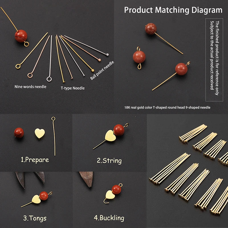 Stainless Steel Headpins 100 Pack Durable Rust Resistant - Smarsty
