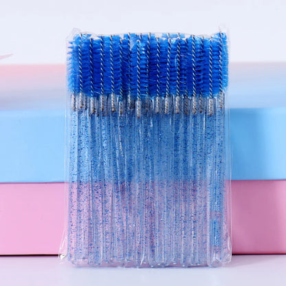 QSTY 50pcs Disposable Eyelash Brush Applicators in 6 Colors - Smarsty