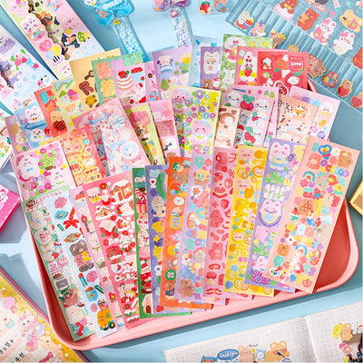 200p Kawaii Stickers for Kids Cute Stationary Aesthetic Diary Decoration Art Supplies Stickers for Scrapbooking Lot Korean Paper - Smarsty