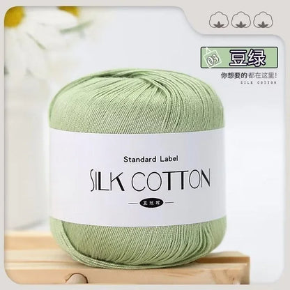 Silk Cotton Crochet Yarn for Soft Baby Knitting - Smarsty
