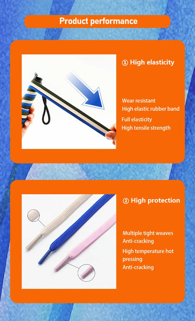 1Pair Elastic Laces Sneakers No Tie Shoe laces Capsule Lock Shoelaces Without ties Kids Adult 0.6cm Flat Shoelace for Shoes - Smarsty