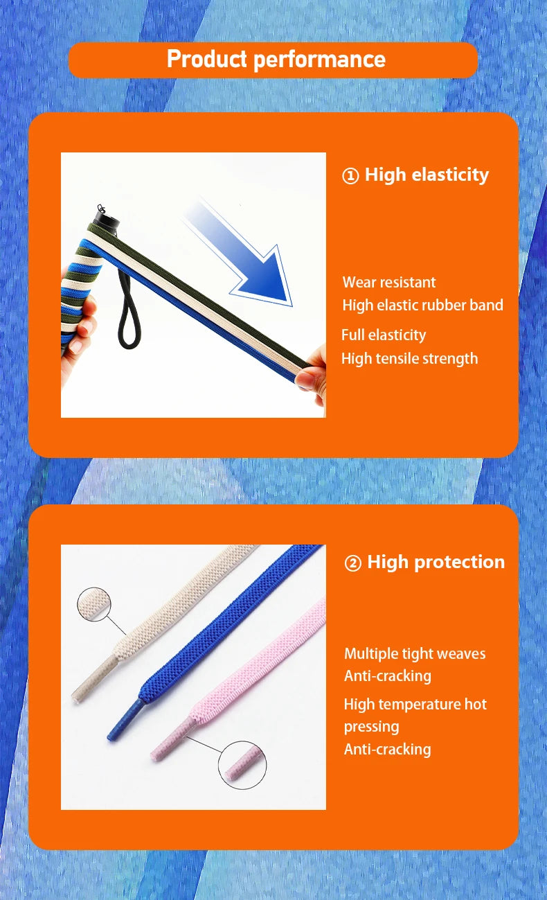 1Pair Elastic Laces Sneakers No Tie Shoe laces Capsule Lock Shoelaces Without ties Kids Adult 0.6cm Flat Shoelace for Shoes - Smarsty