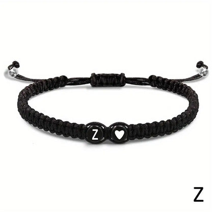 Handmade Adjustable Heart Bracelets A-Z Initials for Friendship - Smarsty