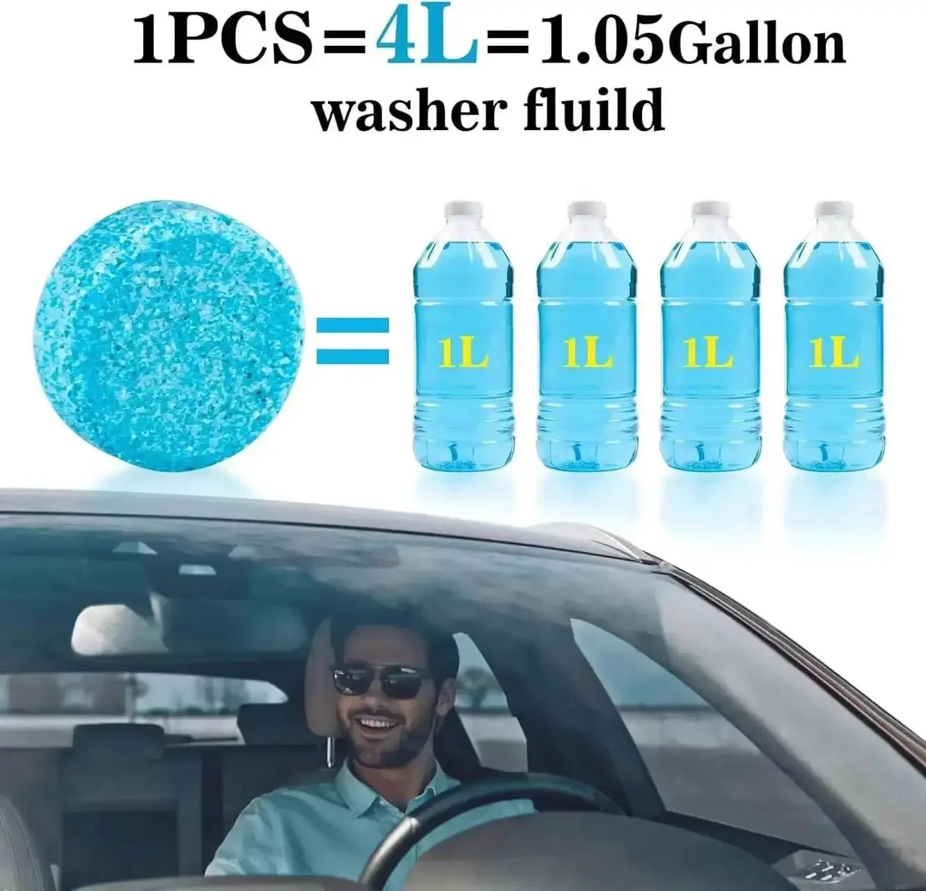 Effervescent Solid Windshield Cleaner Tablet For Glass - Smarsty