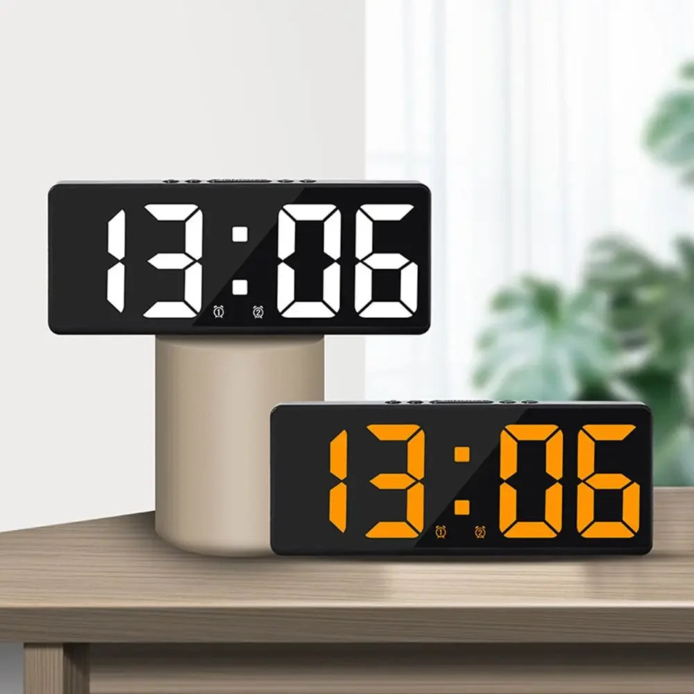 Large Number LED Alarm Clock with Color Nightlight - Smarsty