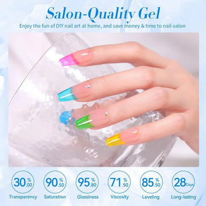 Born Pretty 6 Piece Gel Nail Polish Set Long Lasting Color - Smarsty