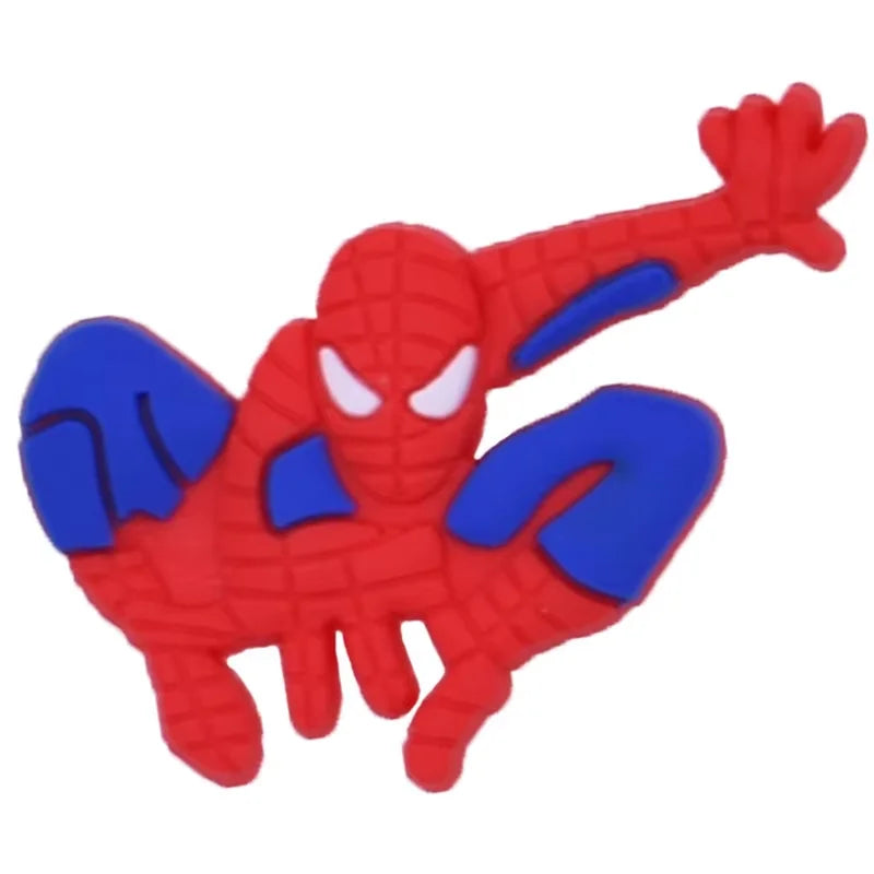 Random 10/20/30Pcs Hot Toys Marvel Spider-Man Series Shoe Charms For Clogs,PVC Shoe DIY Decorations Premium Quality Accessories