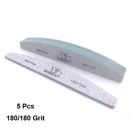Professional Nail File Set with 5 Colors and Multiple Grits - Smarsty