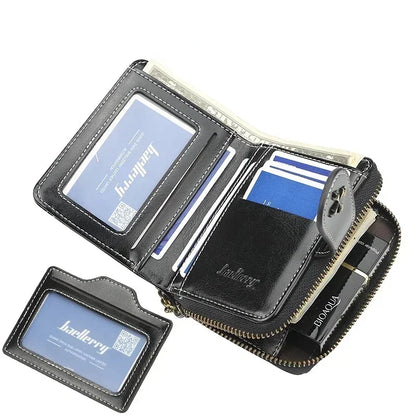 Women Wallets and Purses PU Leather Money Bag Female Short Hasp Purse Small Coin Card Holders Blue Red Clutch New Women Wallet - Smarsty