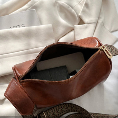 Vintage PU Leather Crossbody Bag For Women Compact Purse - Smarsty