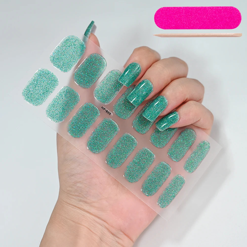 Long-Lasting Semi-Cured Gel Nail Stickers for Easy Application - Smarsty