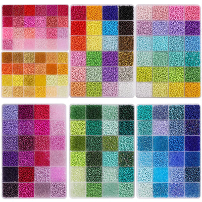 About 5200Pcs24 Grid Rice Bead Box Handmade DIY Jewelry Bracelet Earrings Kandi Jewelry Accessories Materials - Smarsty