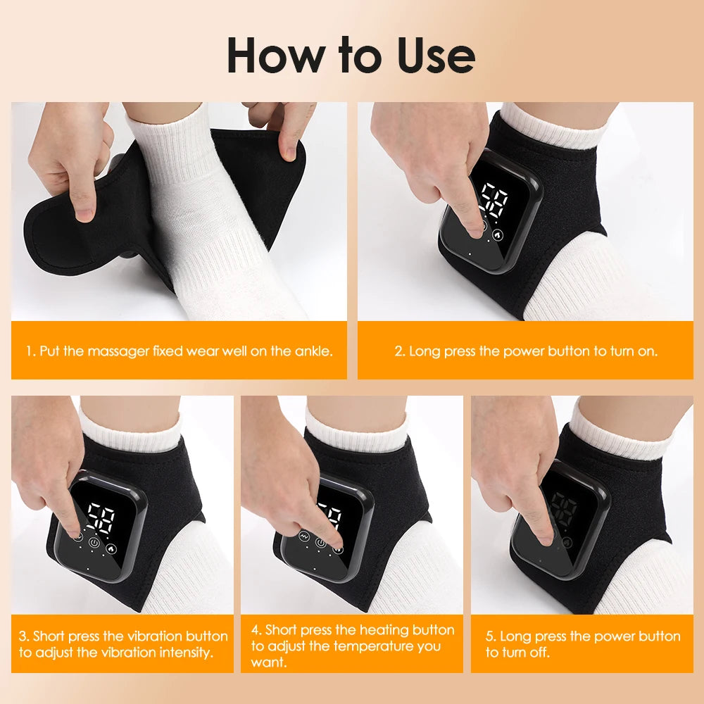 Portable Electric Foot and Hand Massager with Heat and Vibration - Smarsty