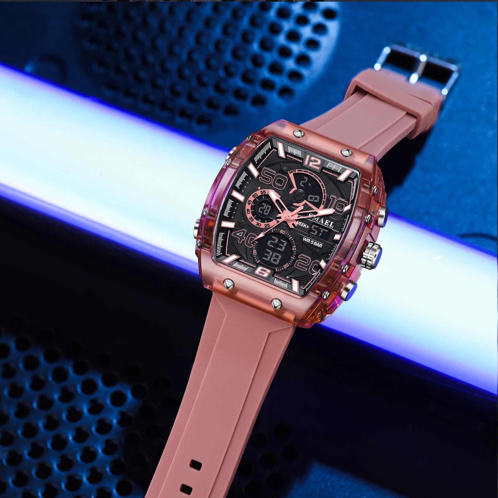 SMAEL 8109 Waterproof Luminous Dual Display Watch - Smarsty