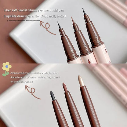 Double Head Eyeliner Pen with Fine Tip Waterproof - Smarsty