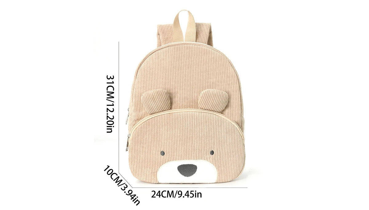 Custom Name Toddler Backpack Cartoon Bear Large Capacity - Smarsty