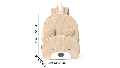 Custom Name Toddler Backpack Cartoon Bear Large Capacity - Smarsty