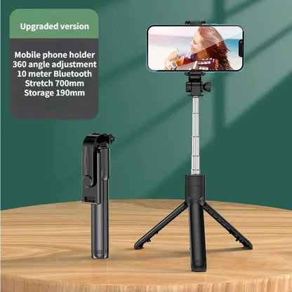 Selfie Stick Wireless Tripod Stand with Light Bluetooth Remote Extendable Tripod for iPhone Mobile Phone Tiktok Live Streaming - Smarsty