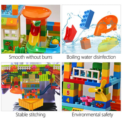 153PCS Big Particle Roof Blocks Compatible City House Big Size Slide Building Blocks Castle Brick Toys For Children - Smarsty