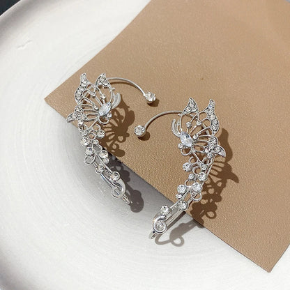 Luxury Crystal Butterfly Clip Earrings for Stylish Women - Smarsty