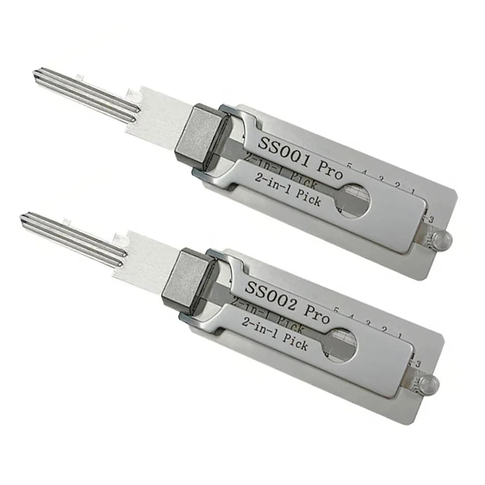 2-in-1 Stainless Steel Key Decoder Portable Precision Hook And Pickup Hand Tool O-ring Pickup Kit Maintenance Repair Kit