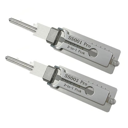 2-in-1 Stainless Steel Key Decoder Portable Precision Hook And Pickup Hand Tool O-ring Pickup Kit Maintenance Repair Kit