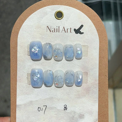 Handmade Pink Press On Nails with Rhinestones - Smarsty