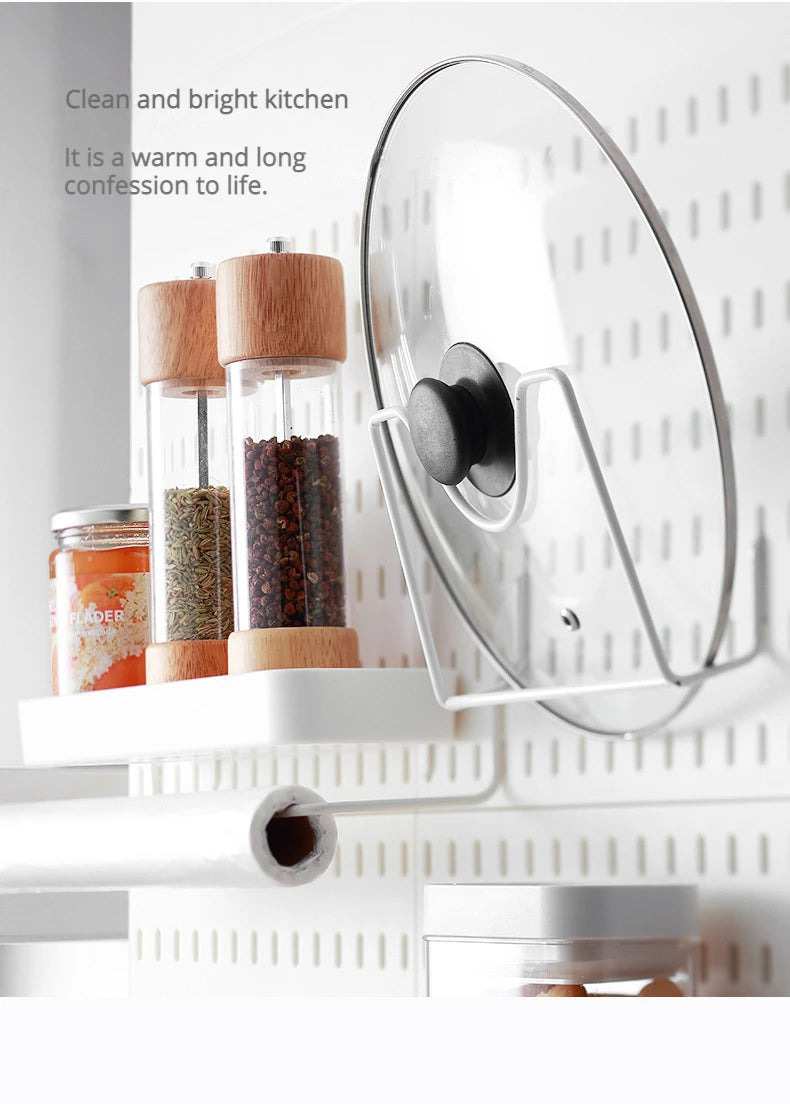 New DIY Pegboard Accessories Hanging Shelf Storage Hooks Wall Organizer No Punching Crafts Organization For Garage Kitchen Room