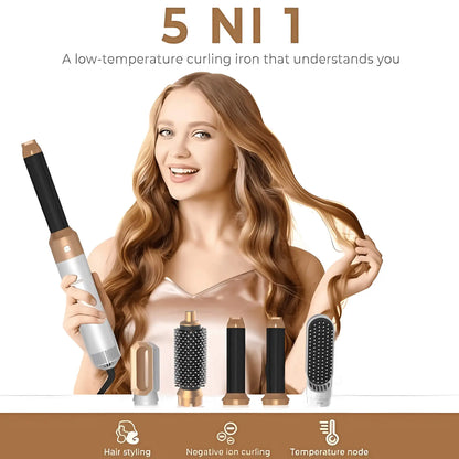 5 In 1 Hair Dryer Hot Air Comb For Styling - Smarsty