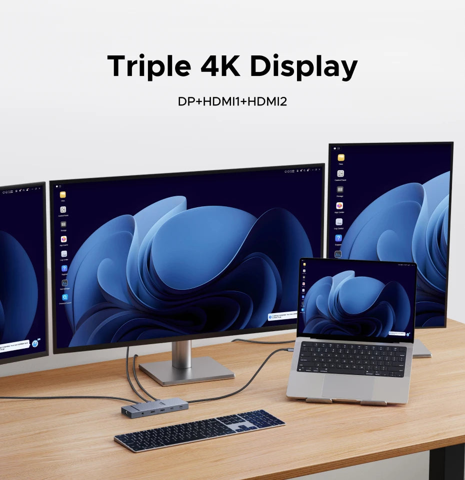 TwelveInOne USB C Hub Dual HDMI 4K120Hz Docking Station Pro