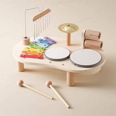 Baby Educational Toys Wooden Aeolian Bells Montessori Children's Musical Toys Xylophone Newborn Birthday Gifts Music Table Toys - Smarsty