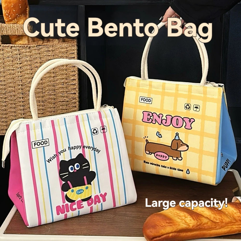 Cute Kitten Insulated Lunch Box Bag With Large Capacity - Smarsty