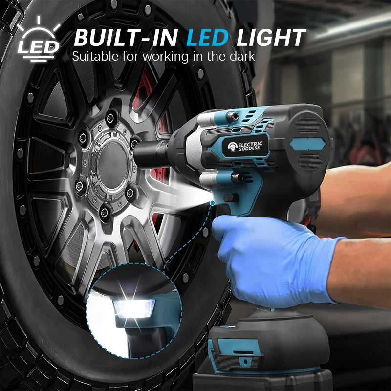 1800NM Cordless Electric Impact Wrench with Brushless Motor - Smarsty