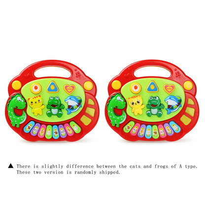 Kids Cartoon Piano Keyboard Game with Animal Sounds Flashing Light Music Baby Instrument Music Toys Educational Toys Kids Gifts by Smarsty