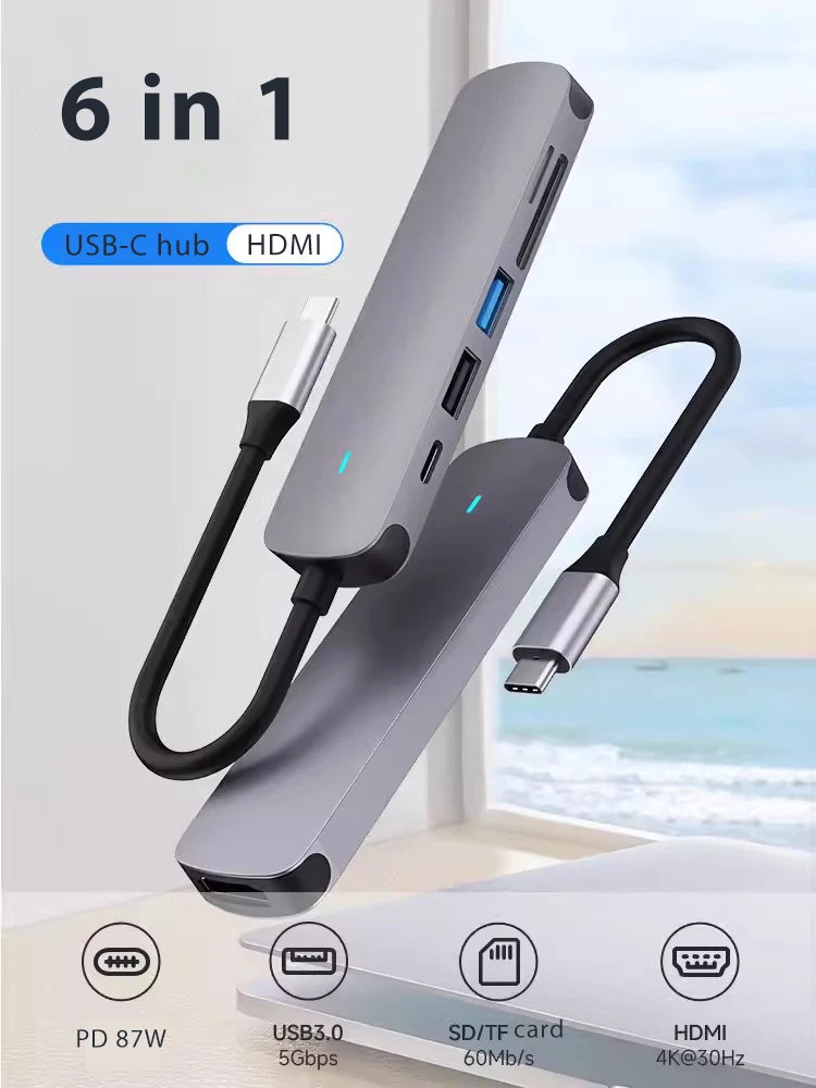 USB C Hub 4K HDMI Adapter With Multiport Thunderbolt