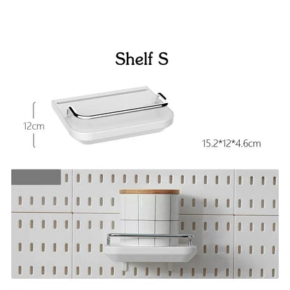 DIY Pegboard Accessories Kitchen Organization No Drill Hanging Shelf Storage Hooks Wall Organizer Crafts For Garage Room