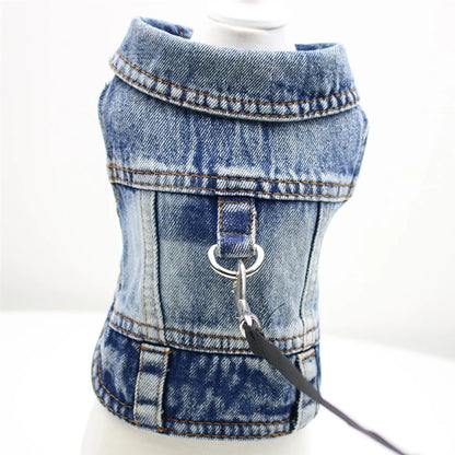 Dog Jeans Jacket for Small Dogs and Cats - Smarsty