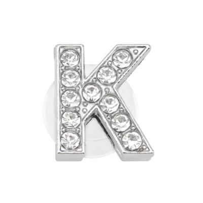 1PC Shoe Charms Glitter Rhinestone Letter Crystal Alphabet Shoes Charm Decorations Jewelry Slider Bracelet Wristbands Accessorie - Smarsty