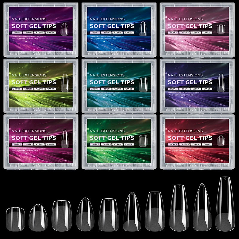Luxury Soft Gel False Nail Tips for Elegant Manicure - Smarsty