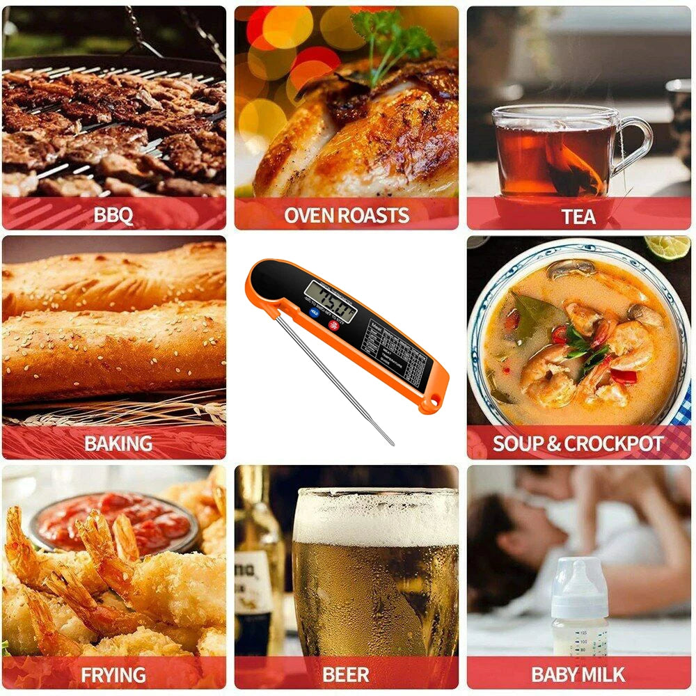 Foldable Digital Food Thermometer for Perfect Cooking - Smarsty