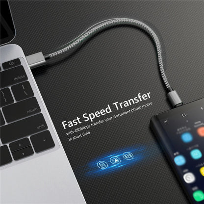 USB A to Type C Fast Charging Cable Nylon 1M 2M 3M - Smarsty