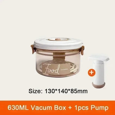 Food Vacuum Storage Box Sealed Kitchen Fresh-Keeping Box Large Capacity Food Transparent Storage Container with Vacuum Pump by Smarsty