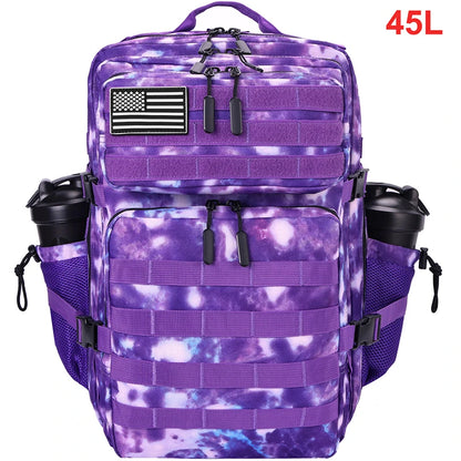 45L Tactical Backpack Men Outdoor Waterproof Sports Travel Gym Hiking Bug Out Bag Military Camping Hunting Survival Rucksack - Smarsty