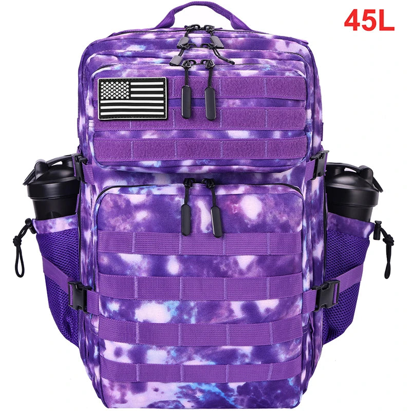 45L Tactical Backpack Men Outdoor Waterproof Sports Travel Gym Hiking Bug Out Bag Military Camping Hunting Survival Rucksack - Smarsty