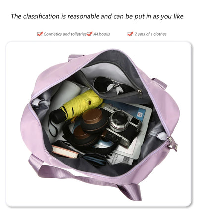 Waterproof Nylon Travel Duffle Bag for Women Large Capacity - Smarsty