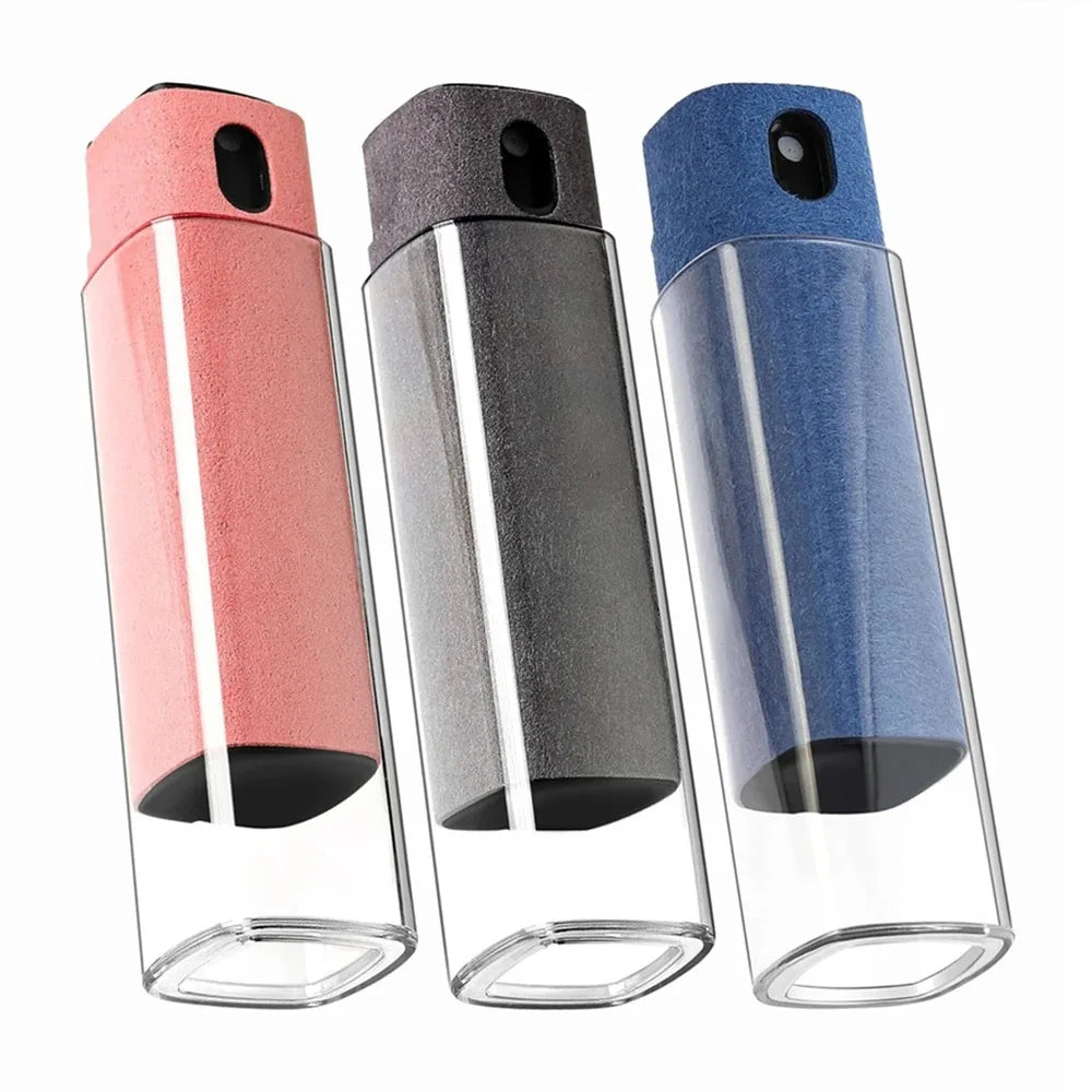 Two In One Screen Cleaner Spray Bottle With Microfiber Cloth