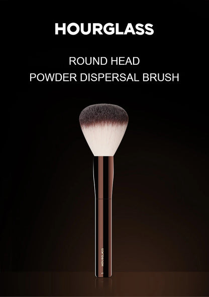 Hourglass Round Head Powder Brush with Soft Fiber Hair - Smarsty