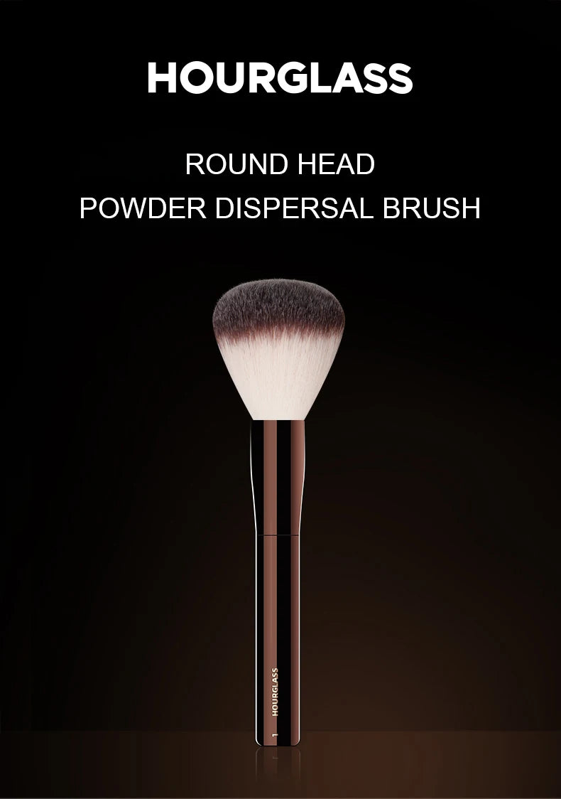 Hourglass Round Head Powder Brush for Soft Makeup Application - Smarsty