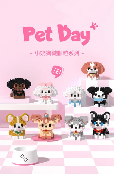 Animal Small Particle Dog Cat  Mini Building Blocks DIY Assembly Brick Sets Educational Toys for Kid 10 To 12 Year Birthday Gift - Smarsty